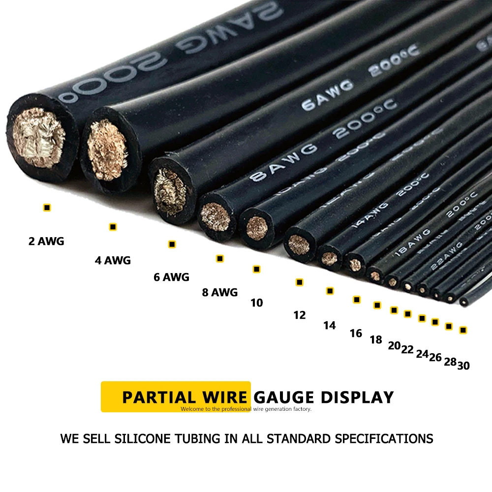 Fil silicone 1 AWG rouge 2m pour modélisme - Câble souple haute température