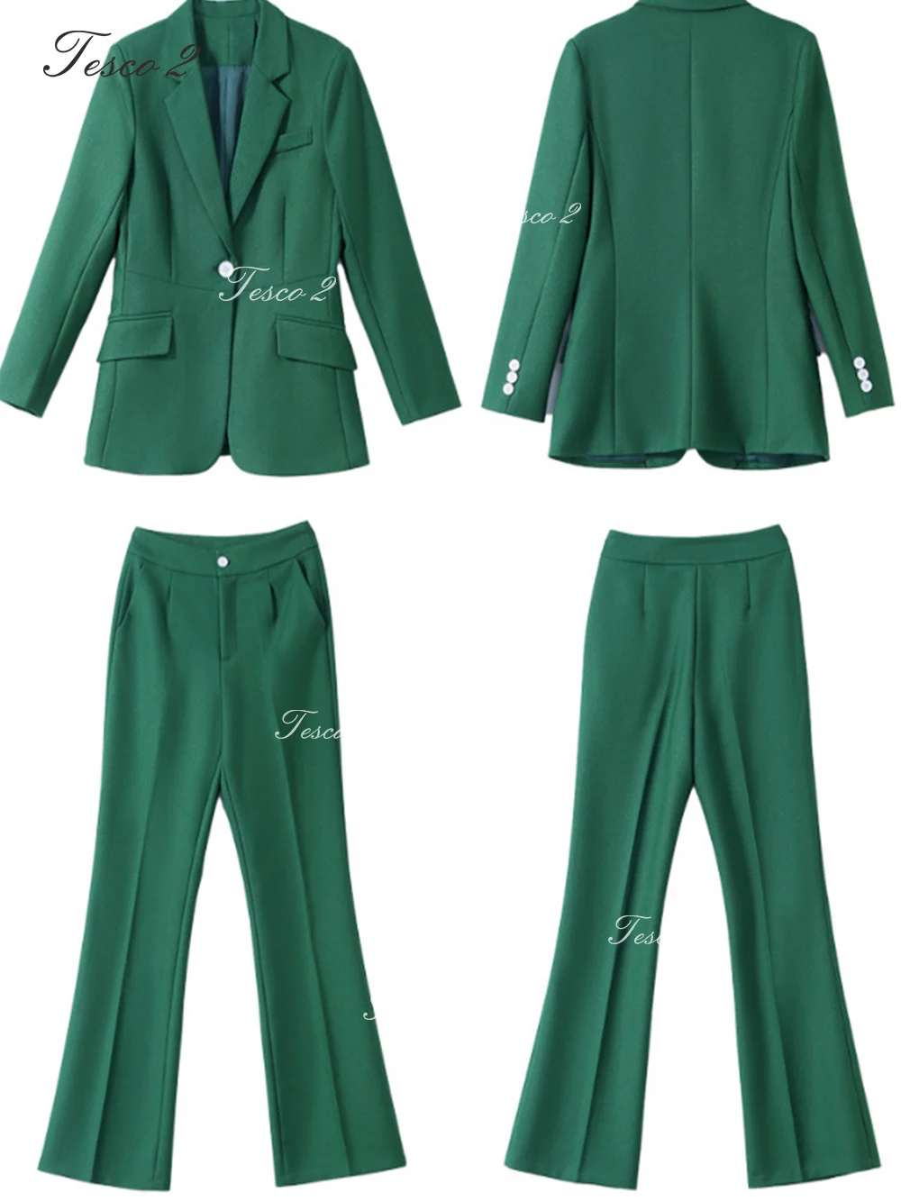 Fashion New Women Suit Slim Fitting Flared Pants Business Suit Women's Elegant Suit Pants And Jacket