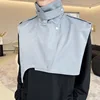 2023 Irregular Design Techwear Style Hip Hop Cargo Vest Mens Street Fashion Short Waistcoat Sleeveless Jacket 4