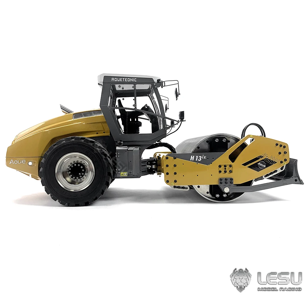 LESU RTR 1/14 RC Hydraulic Road Roller Metal Aoue-H13I Remote Control Car W Remote Controller Model Toys for Adult TH22558-SMT3 2
