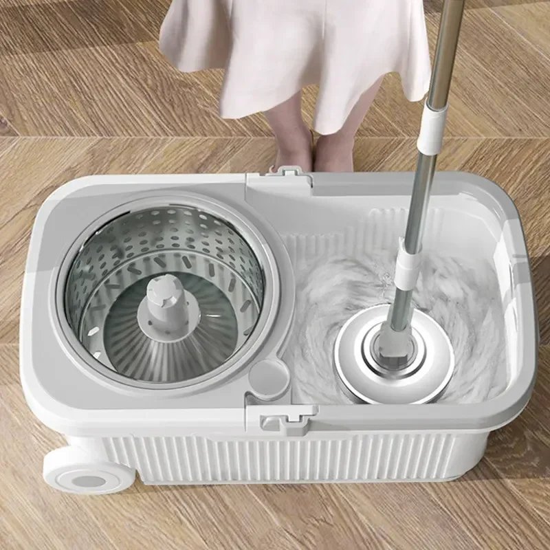 

Automatic Rod Mop Artifact Household Cleaning Dehydration Lazy Mopping Mops Bucket Hand-free Universal Spin With