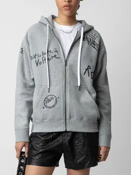 Graphic Print Zip-up Hoodies 1