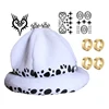 Anime Trafalgar Law Hat Cosplay Costumes Unisex White Spot Plush Cap Accessories Prop Collection Gift Halloween 1