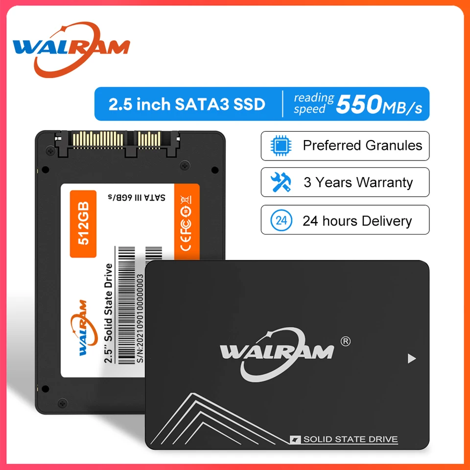 WALRAM Ssd 2TB SSD SATA3 120GB 128GB 240GB 256GB 500GB 480GB