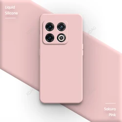 Premium Soft Silicone Phone Case with Classic Square Design and Enhanced Camera Protection - OnePlus 10T (Sakura Pink)