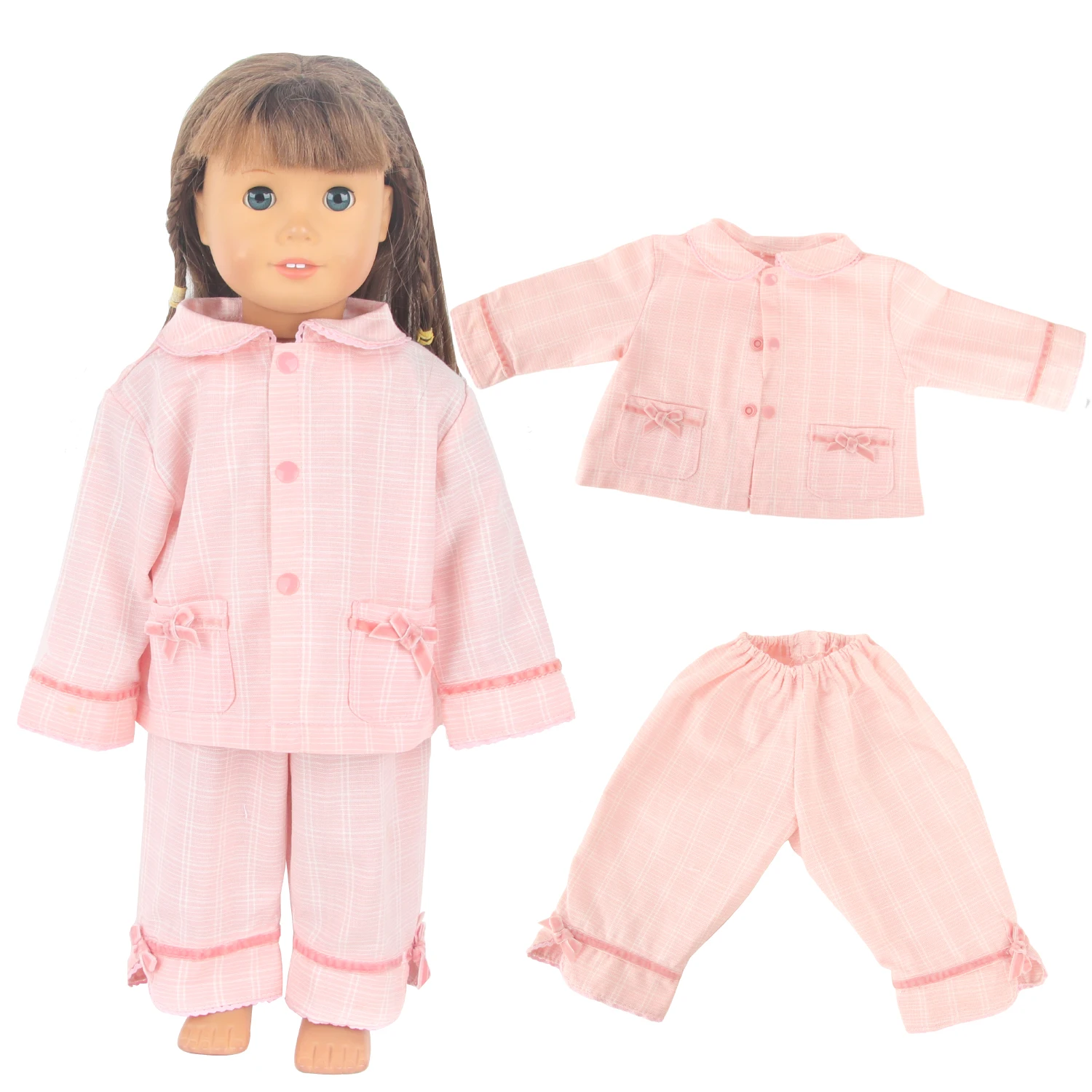 New Pink Bow Knot Doll Clothes Set For 18 Inches American&43cm Baby New Born Dolls,Mini Casual Wear For OG Girl Dolls Toy mini projector led projectors movie projectors 100 inches video beamer uk
