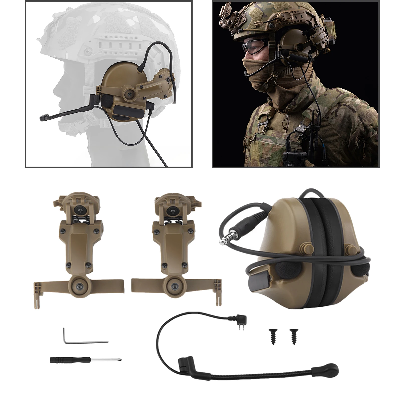 Headset with Microphone Hearing Protection Shooting Earmuffs Ear for Communication Headphones Shooting Mowing Hearing Protector electronic earmuffs noise cancelling headphones