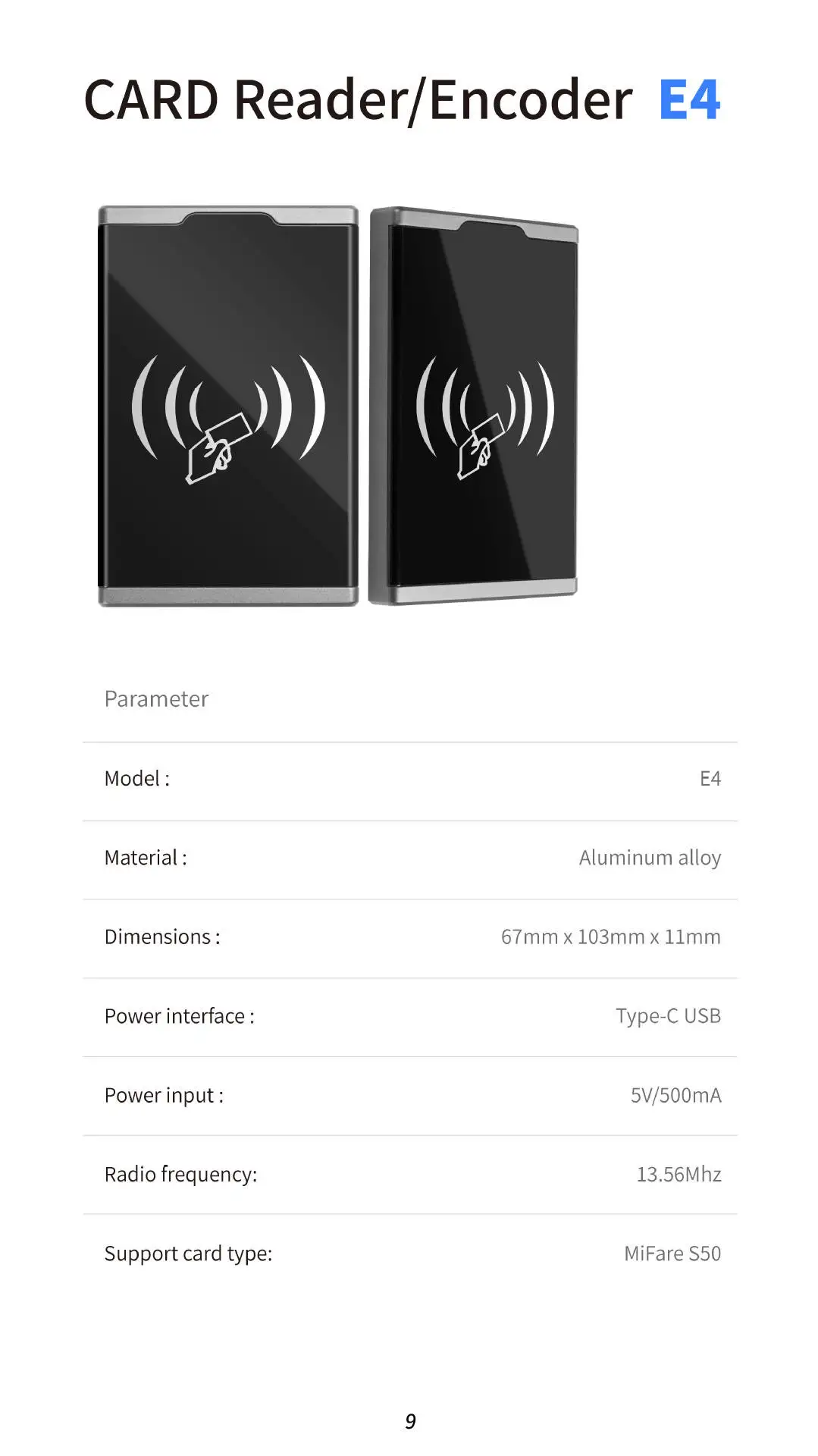 TTHoteL TTLOCK 호텔 시스템 콘솔 블루투스 스마트락 호환 13.56Mhz 카드 리더 카드 인코더 E4 카드 송신기