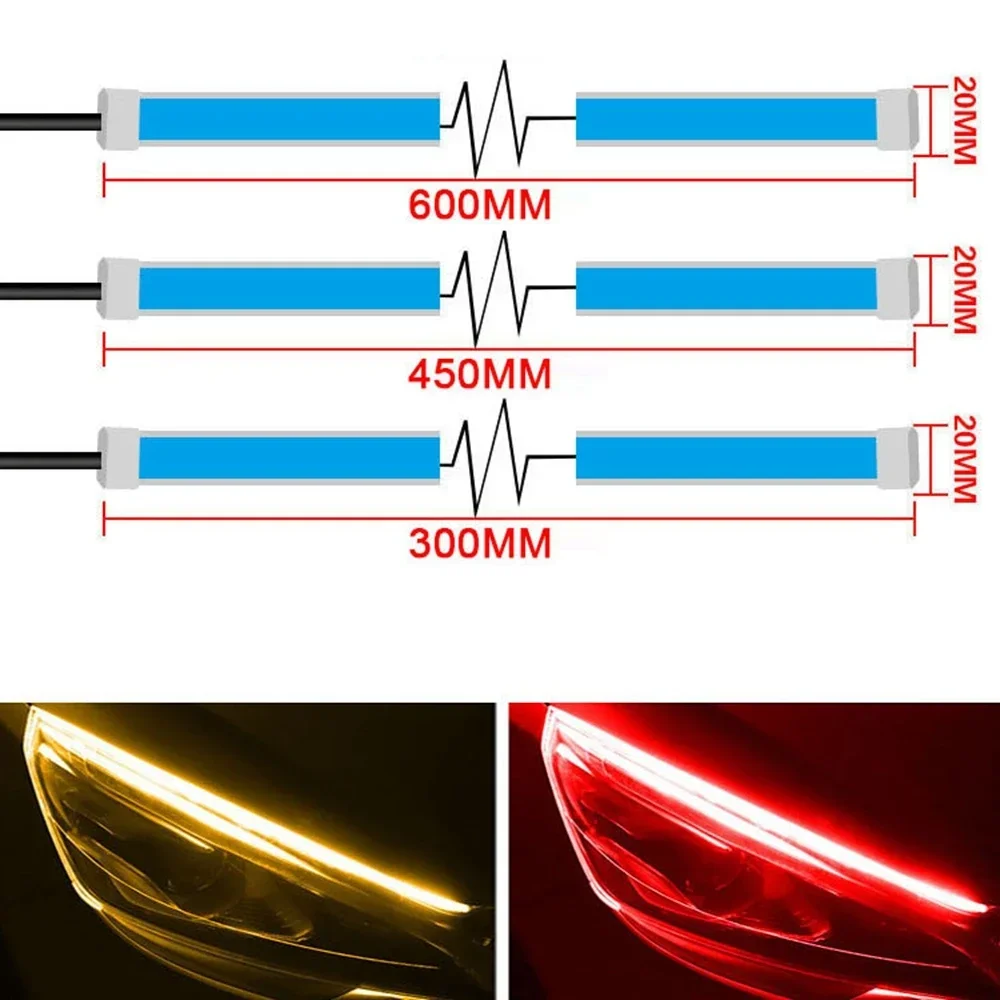 2PCS ڵ DRL LED ְ    õ  극ũ Ʈ ̵ Ʈ  Ʈ  ڵ Ÿϸ ׼
