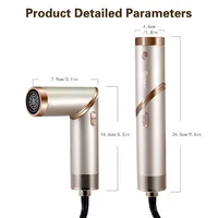 Sèche-cheveux multifonction 5 en 1, fer à friser portable et pliable, sèche-cheveux à ions négatifs, fer à friser pour le soin des cheveux, ensemble de coiffage 6
