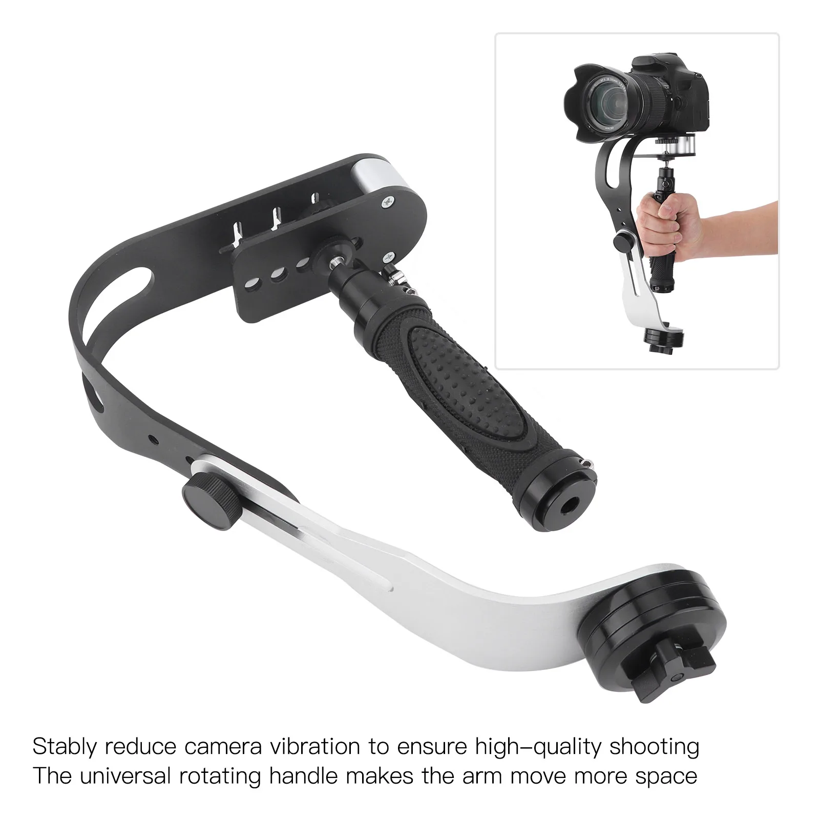 Stabilisateur Caméra DSLR Arc Alliage Aluminium Noir UF-007