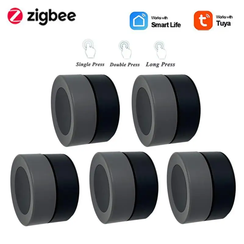 Wireless Zigbee Button Switch Tuya Smart Home Knob Switch Smart Scene Remote Controller Work With ZigBee Hub Life
