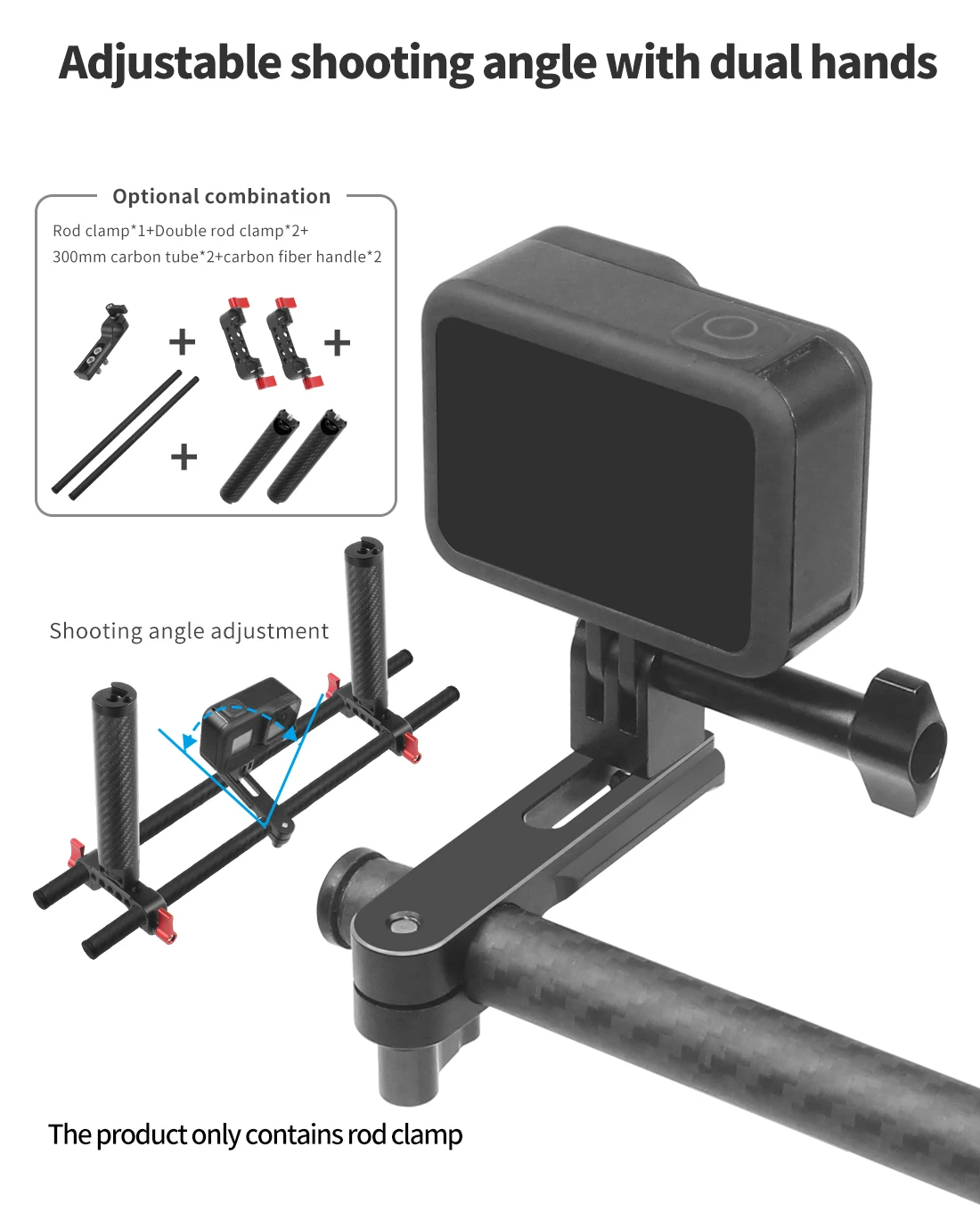 Standard 15mm Single Rod Clamp Quick Release Adapter with NATO Safety Rail 1/4 S