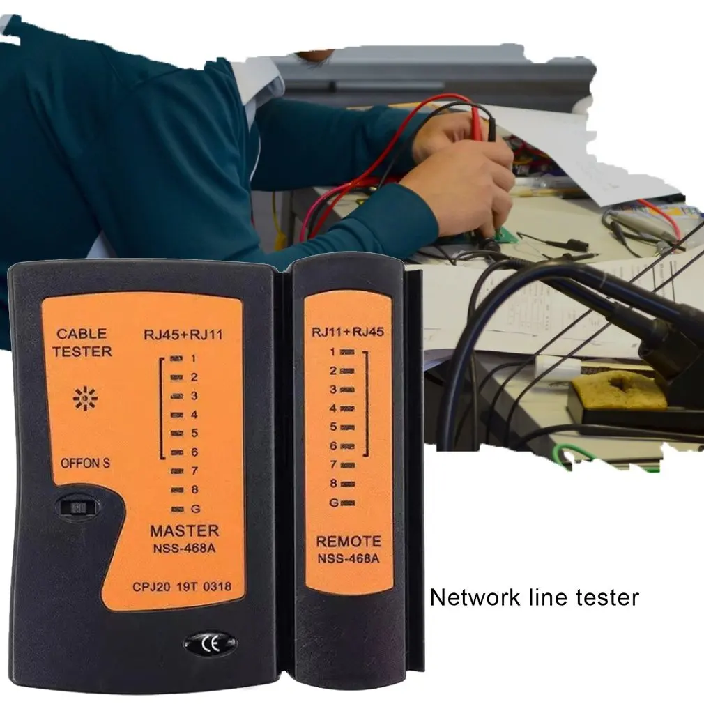 네트워크 케이블 테스터 Rj45 Rj11 Rj12 Cat5 Utp 전문 LAN 이더넷 도구 감지기 휴대용 네트워킹 도구 네트워크 수리 도구