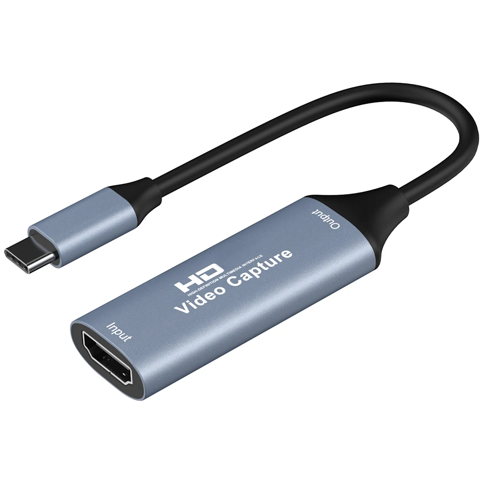 Ultra HD Video Capture Card with HDMI to USB-C for Game and Camera Live Streaming and Recording