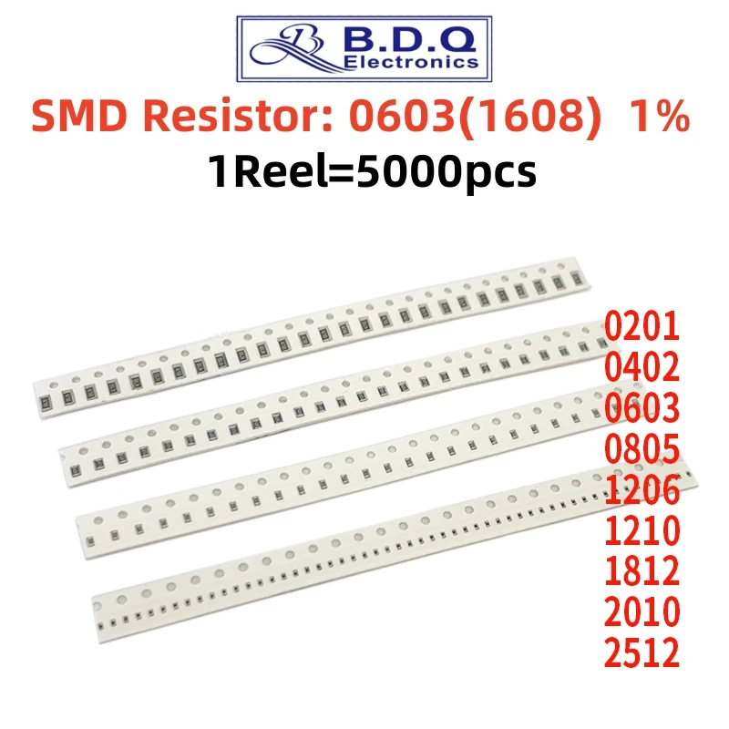 

5000pcs 1% 0603 SMD resistor 0R ~ 10M 1/10W 0 0.1 1 10 100 150 220 330 ohm 1K 2.2K 10K 100K 0R 1R 10R 100R 150R 220R 330R 1M 10M