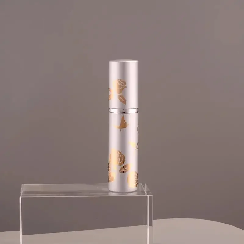 Elegant 10ml Refillable Glass Perfume Bottle with Metal Atomizer