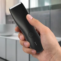 Electric Groin Hair Trimmer with Replaceable Ceramic Blades, Waterproof Wet-Dry Functionality & Standing Recharge Dock 1