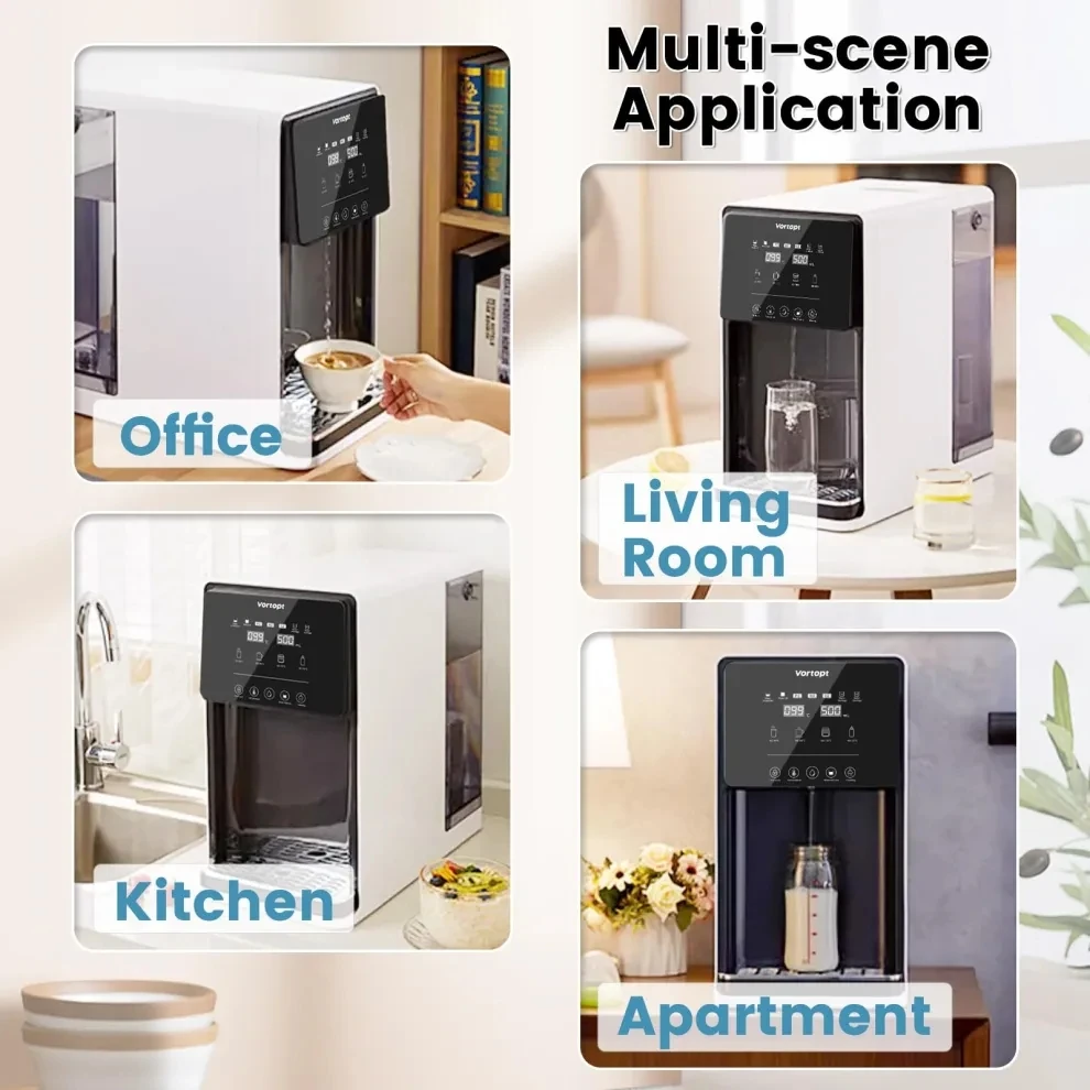 Countertop Reverse Osmosis System 5 Stage UV RO Water Filter System Instant Hot Water Purifier Tap Filter 7:1
