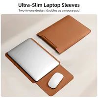 Housse de protection pour ordinateur portable 13-16 pouces pour Macbook Huawei Lenovo Sac d'ordinateur en PU avec doublure douce pour ordinateurs portables de 13 14 15 16 pouces 2