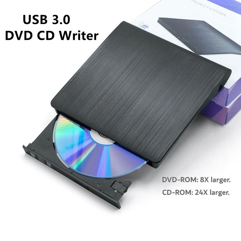 Usb 3.0 Slim Tray Type Woopker Lettore Dvd Esterno Vcd Cd Drives Writer Bruciatori Lettore Ottico Compatibile Per Pc Laptop Desktop