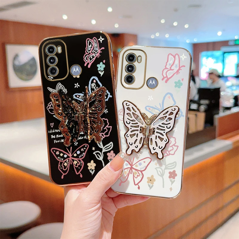 Rose Butterfly Plating Holder Phone Case