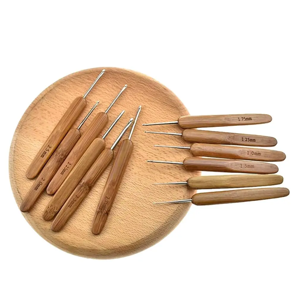 Bamboo Wooden Crochet Hooks Set for Knitting and Crocheting