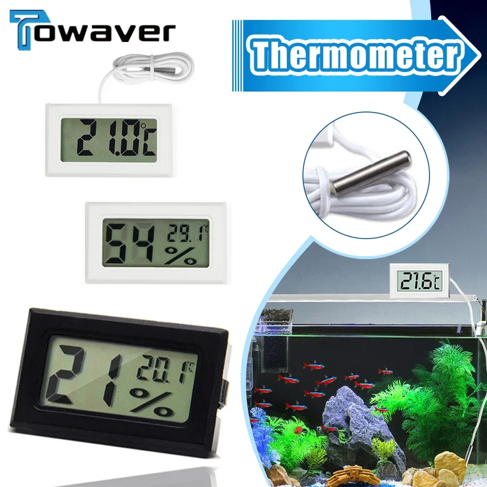 

Digital Electronic Thermometer Hygrometer Mini LCD Humidity Meter Freezer Fridge Thermometer for-50~70 Coolers Aquarium Chillers