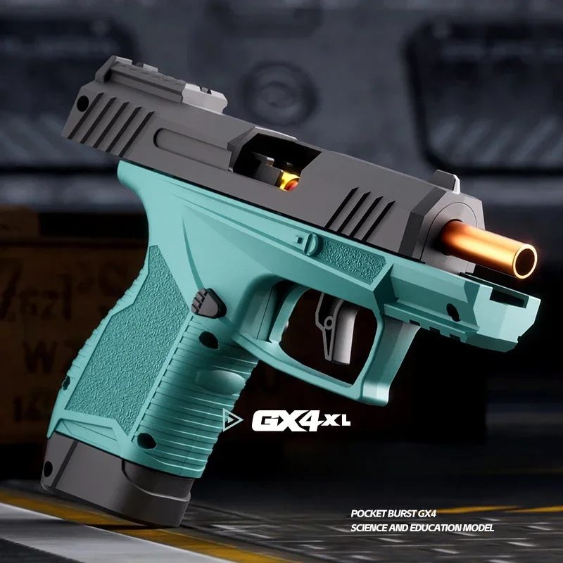 Mini Gx4 Pocket Toy Gun Continuous Shell Throwing Macara Education Gun Model Soft Bullet Launcher BlowBack Airsoft Small Pistol 5