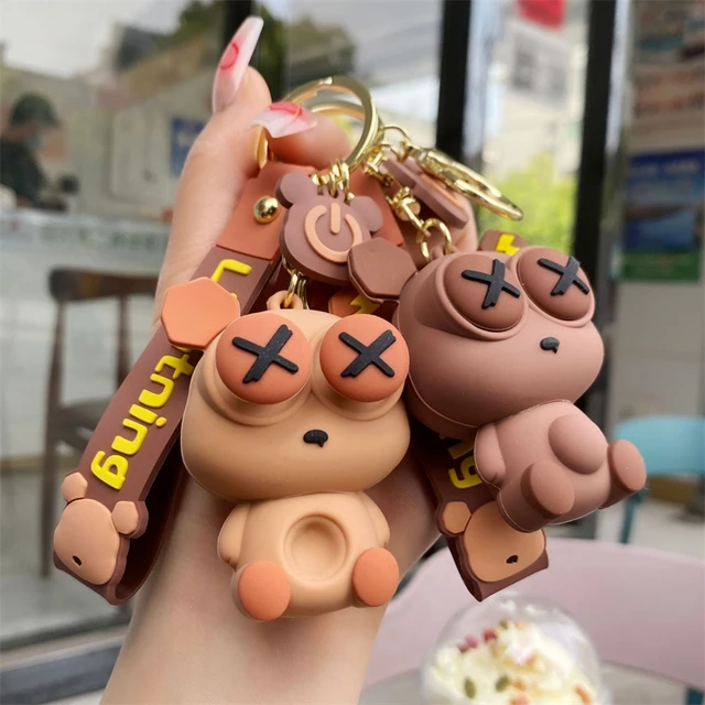 Porte-clé anti-stress en forme d'œil d'ours, mignon, anti-stress, jouet à  presser et à décompresser, Kawaii - AliExpress