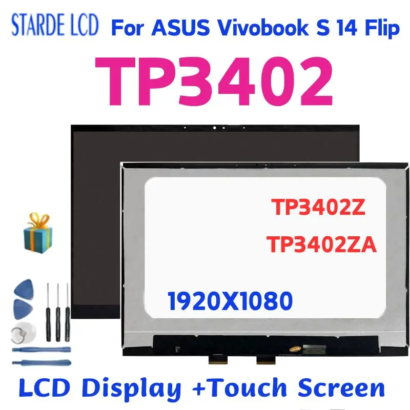 

14 inch For Asus VivoBook Flip 14 TP3402 LCD Display Touch Screen Digitizer Assembly For ASUS TP3402Z TP3402ZA Replacement Part