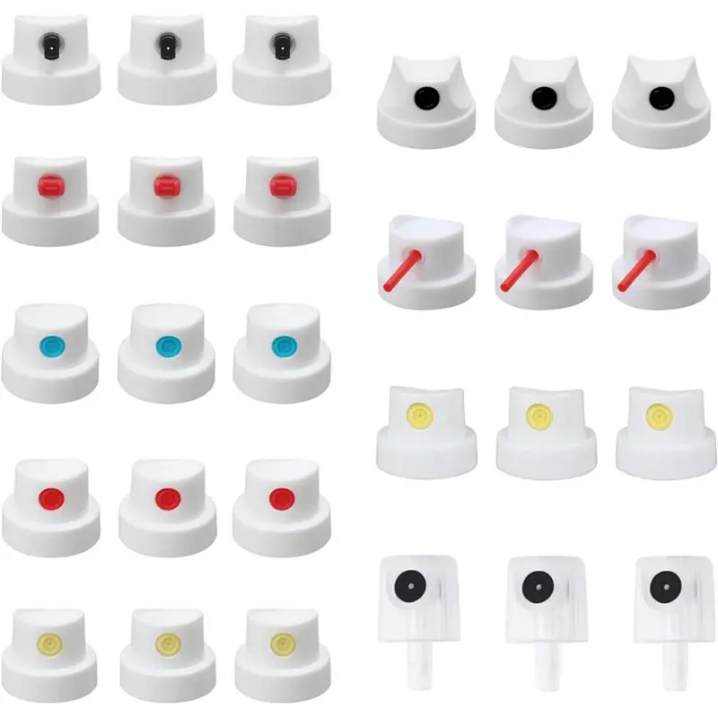 Cap Spring Paint Spraying Paint Caps Variety Pack - 27 Pcs With 9 Types For Different ...