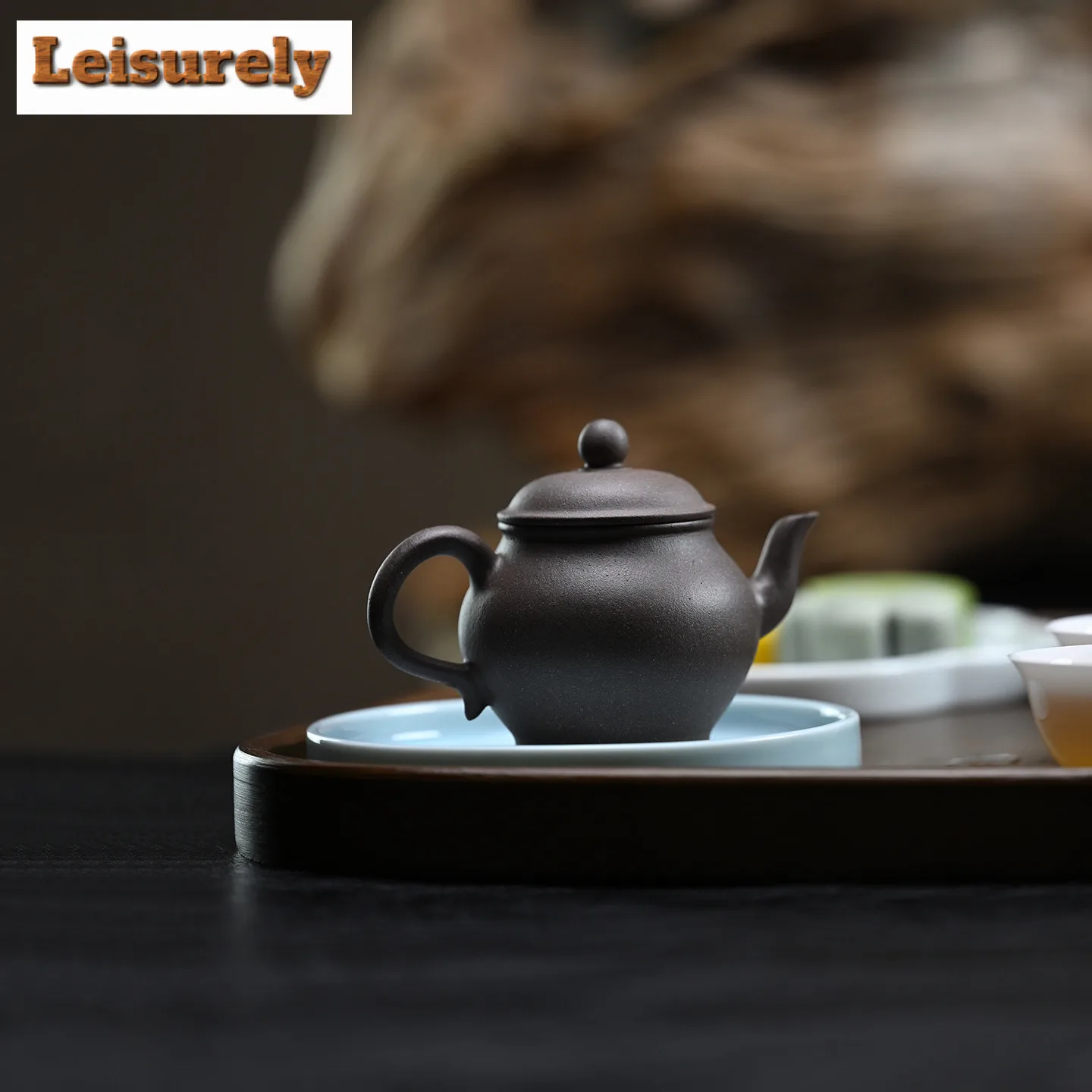 130ml Boutique Yixing Purple Clay Teapots Handmade Palace Lantern Pot Raw Ore Hundred Mesh Sand Mud Kettle Chinese Zisha Tea Set