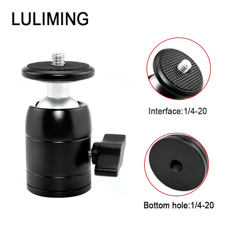 

Live Broadcast Bracket Ballhead Mobile Phone Clip Digital Camera Accessories Tripod Spherical 360 ° Rotating Mini Ballhead