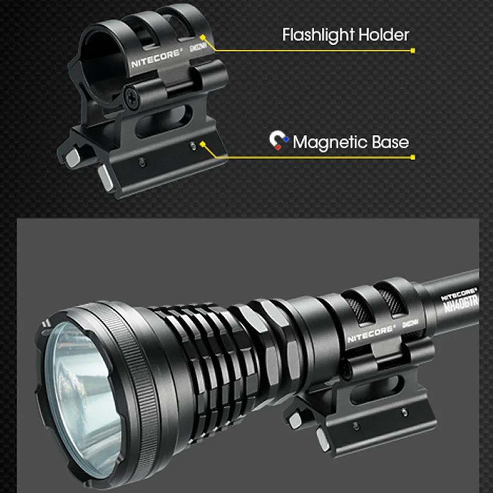 NITECORE GM02MH Magnetic Mount 24~26mm Flashlight Accessories ALUMINIUM ALLOY Suitable MH27UV SRT7GT MH25GT MH40GTR Flashlight