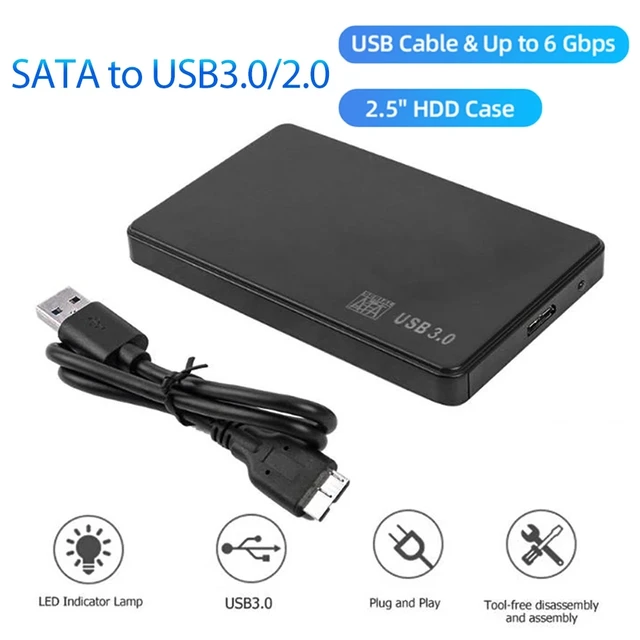 ssd エンクロージャ 2.5 インチ SATA から USB3.0 SSD エンクロージャ SSD 用モバイル HDD ケース USB3.0/2.0  ケーブル付き外付け HDD Windows Mac 用 HDD エンクロージャ AliExpress Mobile