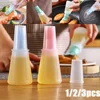 1/2/3pcs Silicone Oil Bottle Brush Oil Dispenser Bottle Barbecue Grill Oil Brushes Kitchen Pastry Steak Baking Household Tools