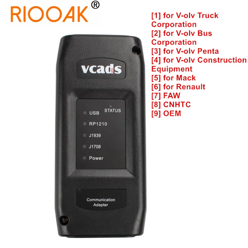 VCADS Pro 2.40 for Volvo Truck Code Reader Clear Fault Codes Reprogram