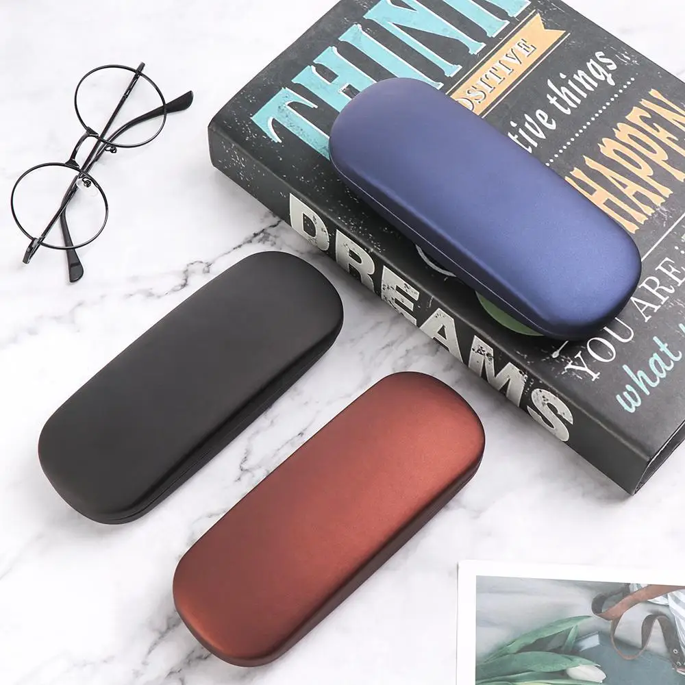 Pearlescent Hard Glasses Box para homens e mulheres, caso de miopia, protetor de óculos de leitura, nova moda, PU 3