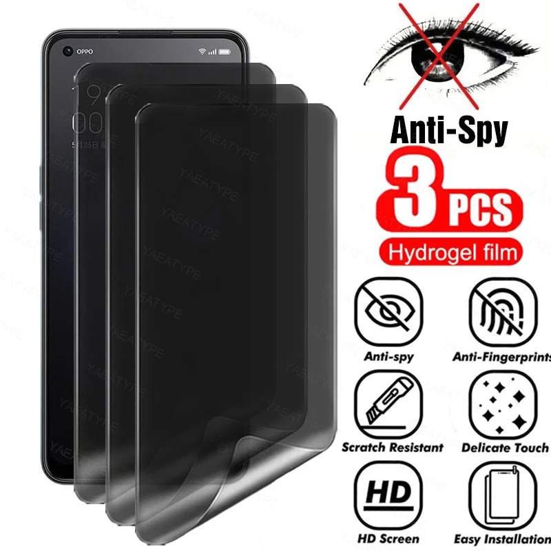 Triple-Pack Privacy Hydrogel Screen Protector Set