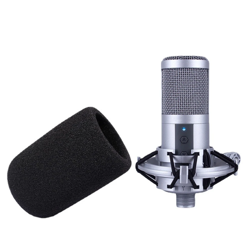 

for AT2020 ATR2500 AT2035 Microphone Windshield Sponge Dust Cover Black