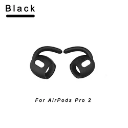 Sport Ear Hooks - Anti - Slip Silicone Eartips - 1 Pair (Pro 2 Black)