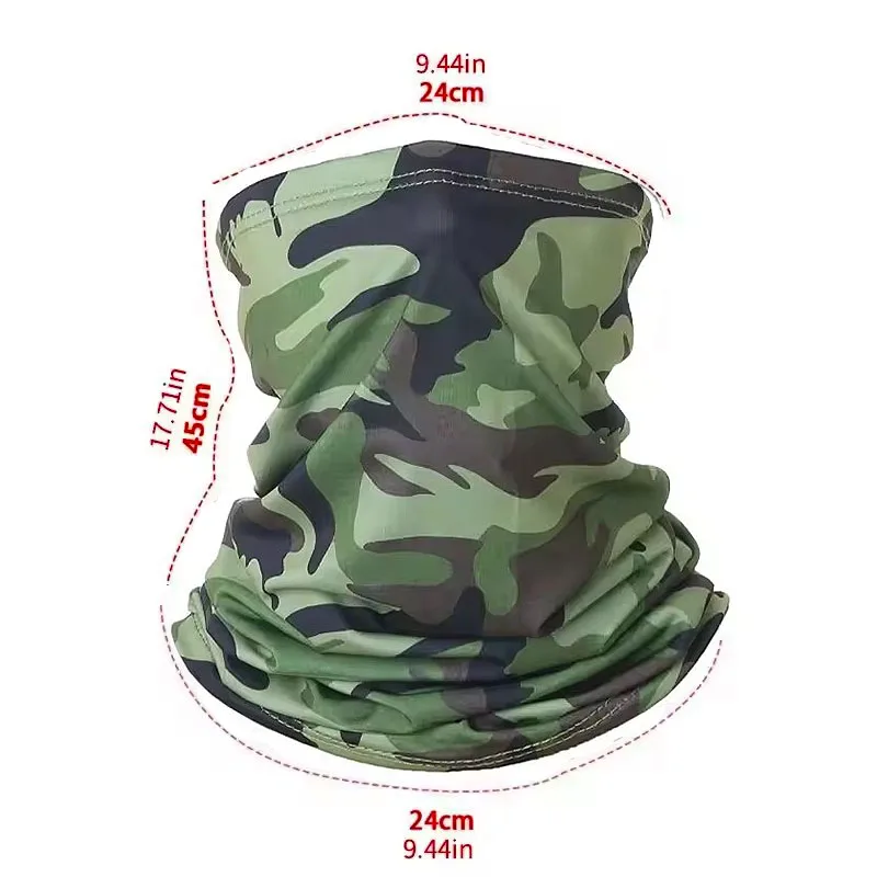 Summer Mountaineering Scarf Breathable and Sweat Absorbing Outdoor Sports Magic Scarf Ice Silk Neck Scarf Sunscreen Mask