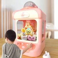 Children's Claw Machine Cute Stuffed Toy Game Console Internet Celebrity Mini Coin Machine Sound and Light Household Girl's Toys 1