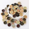 20pcs/lot wooden buttons Random mixing Heart shaped weaving Buttons Handmade accessories for Art and Crafts 5
