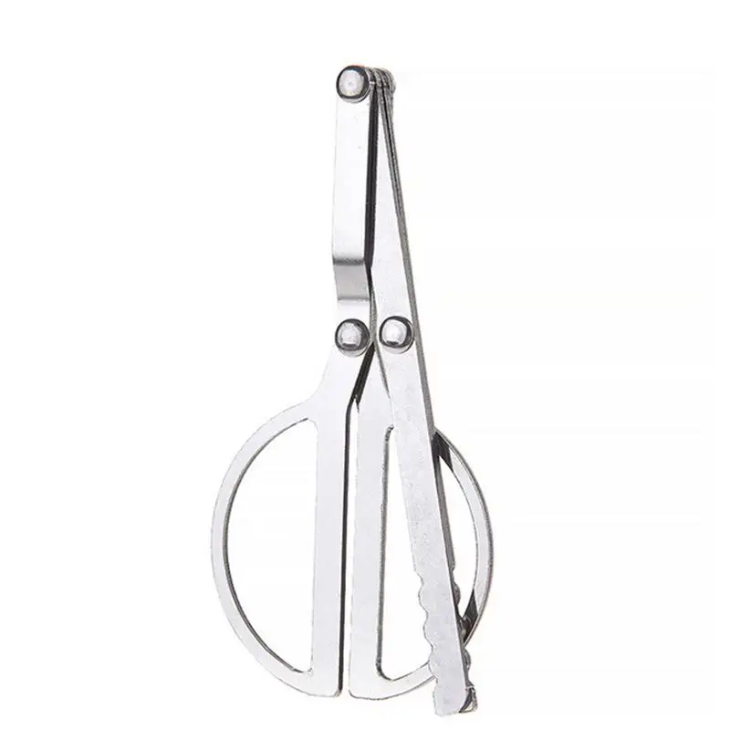 Pinze Per Barbecue In Acciaio Inossidabile 20X5Cm Pinze Per Legna Da Ardere Per Camino In Argento Con Morsetto Lungo Pieghevole Pinze Per Griglia Pieg