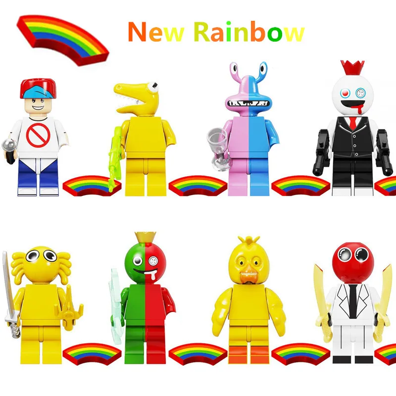 Jouets pour enfants Roblox arc-en-ciel amis blocs de construction Figure  assembler modèle briques jouets cadeaux 