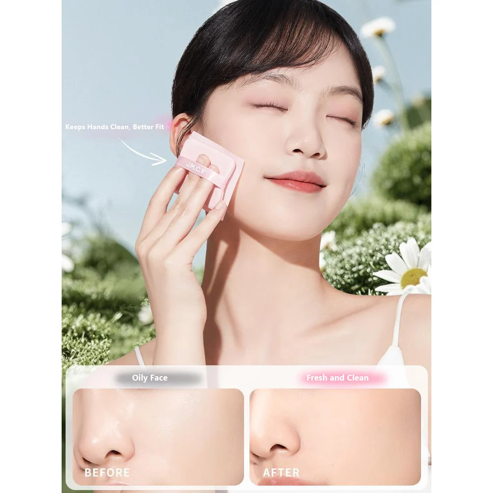 With Puff Oil Control Blotting Paper Compact With Mirror Portable Oil Absorbing Sheets Lightweight Face Shine Remover