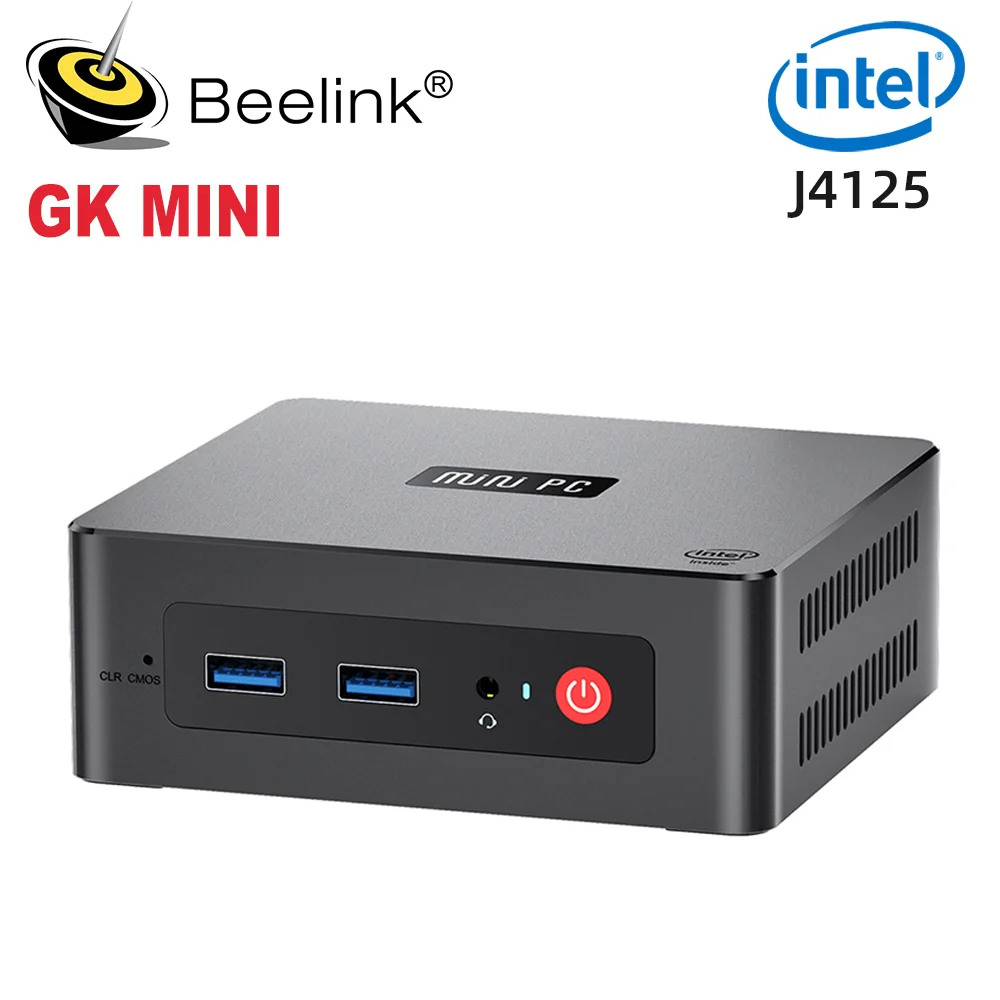 Beelink Mini Pc Intel J4125 Gk Mini Windows 11 Ddr4 8 Go 128 Go Ssd 5g Wifi  Bt4.0 Windows 10 Pro 4k Gamer Ordinateur Pk Gk3v Gk3 Pro - Mini Pc -  AliExpress