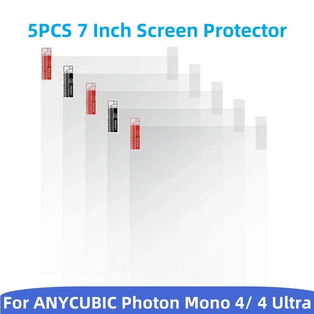 5 Stück Kratzfeste Schutzfolie für ANYCUBIC Photon Mono 4/4 Ultra 7 Zoll LCD-3D-Drucker - Zubehör